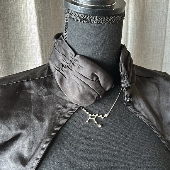 Black Open Back Boohoo Turtleneck Blouse - Picture 2 of 5